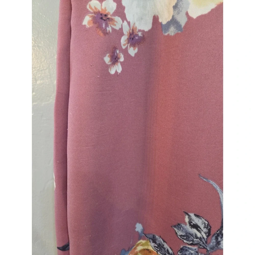 Haute Monde Mauve Floral‎ Trumpet Mermaid Midi Skirt Large HMS40072-U106